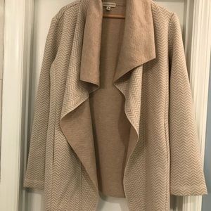 Adrienne Vittadini herringbone sweater jacket